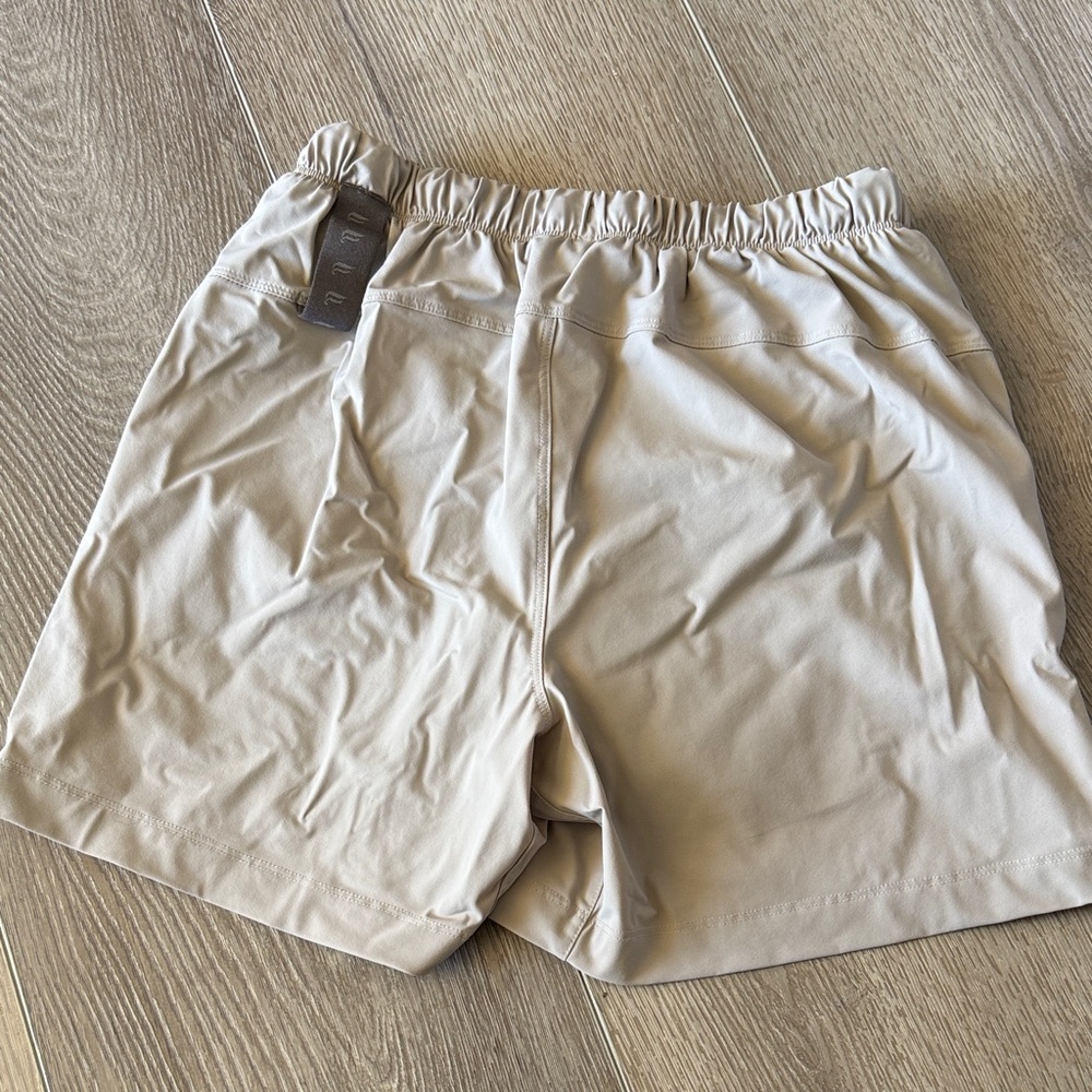 Fabletics Men's Athletic Lined Shorts Trio - Blue, Black, Beige - Picture 12 of 15
